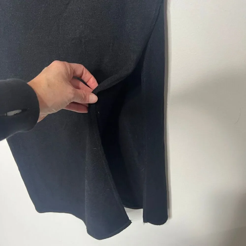 Wilfred Free Black Knit Long Slit Pencil Maxi Skirt Sz S
